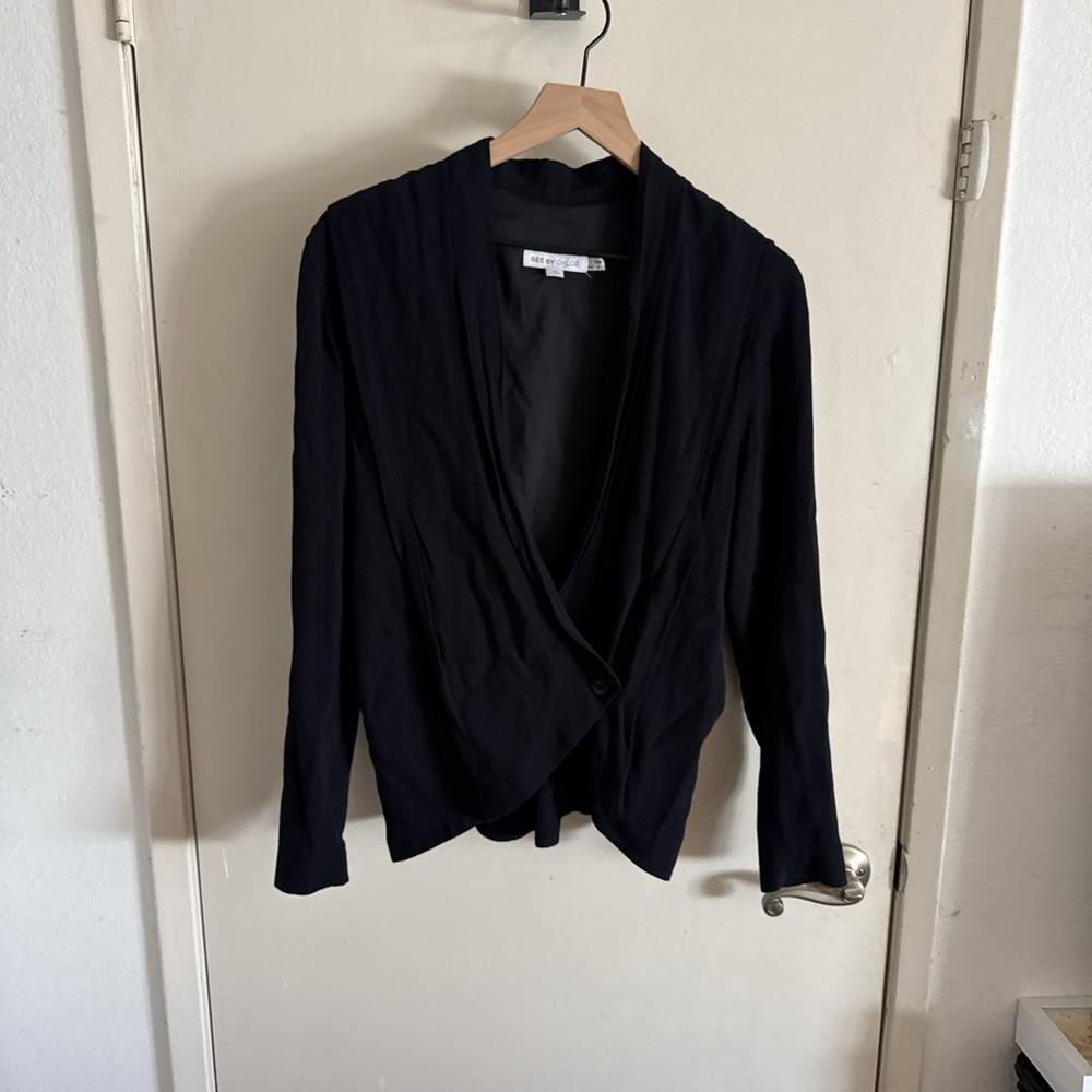 See By Chloe Classic Black Top